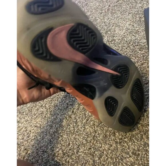 nike foamposite size 4 copper barley worn og shoe nice and comfortable main image 5